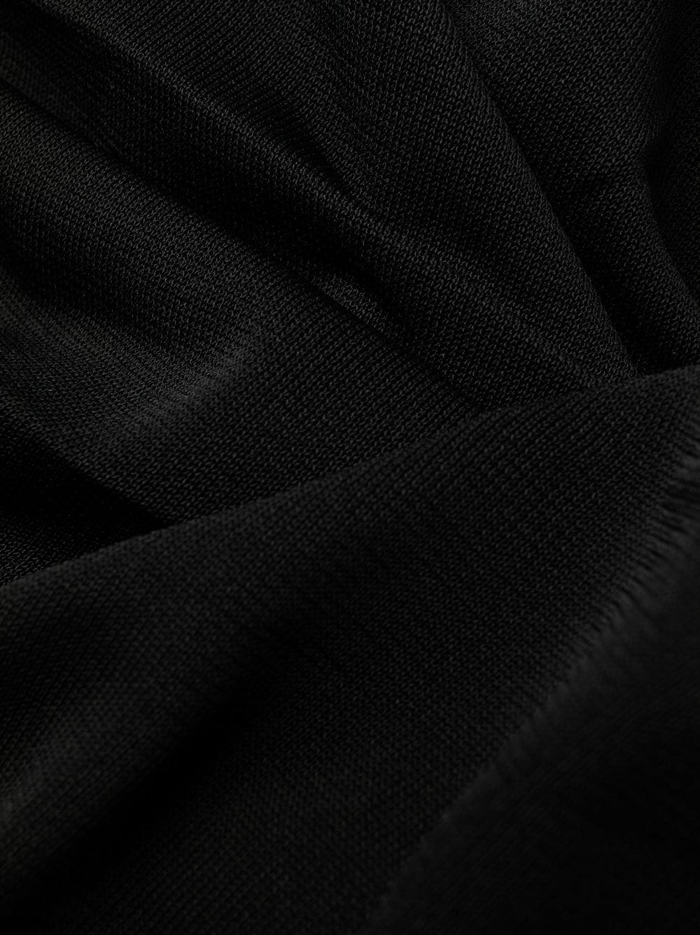 semi-sheer one-sleeve long dress