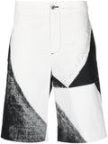 abstract-print cotton bermuda shorts
