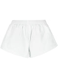 flared elasticated-waist shorts