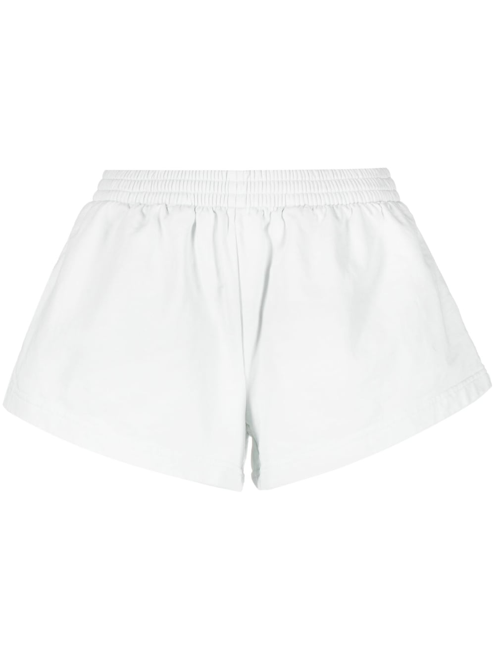 flared elasticated-waist shorts