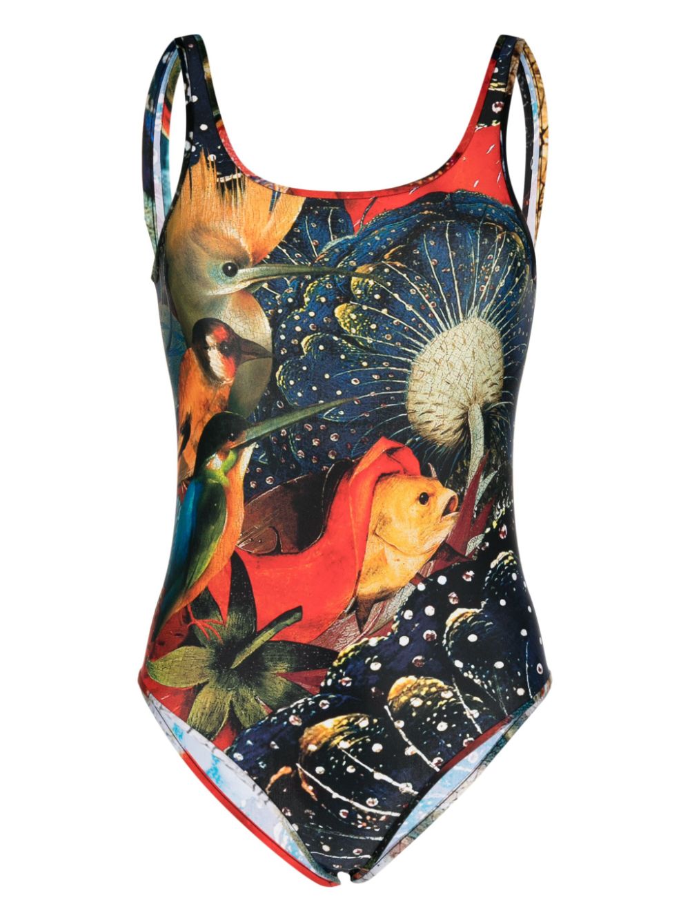 hieronymus bosch-print jersey bodysuit