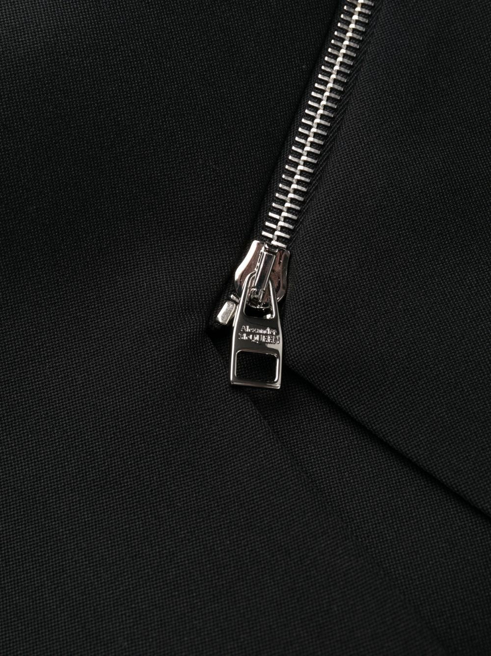 zip-embellished midi dress