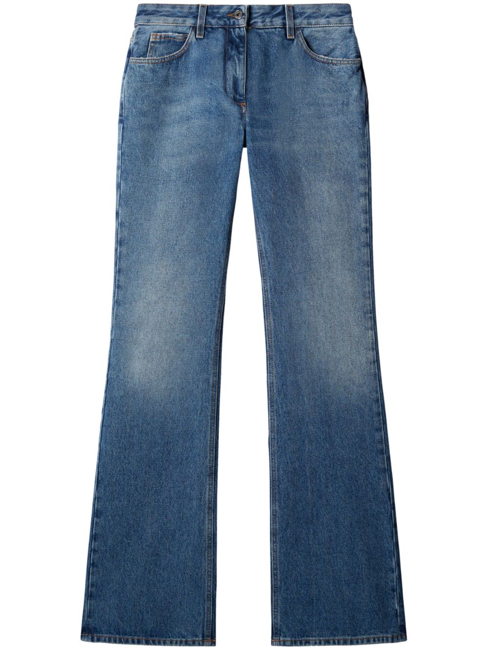 mid-rise flared jeans