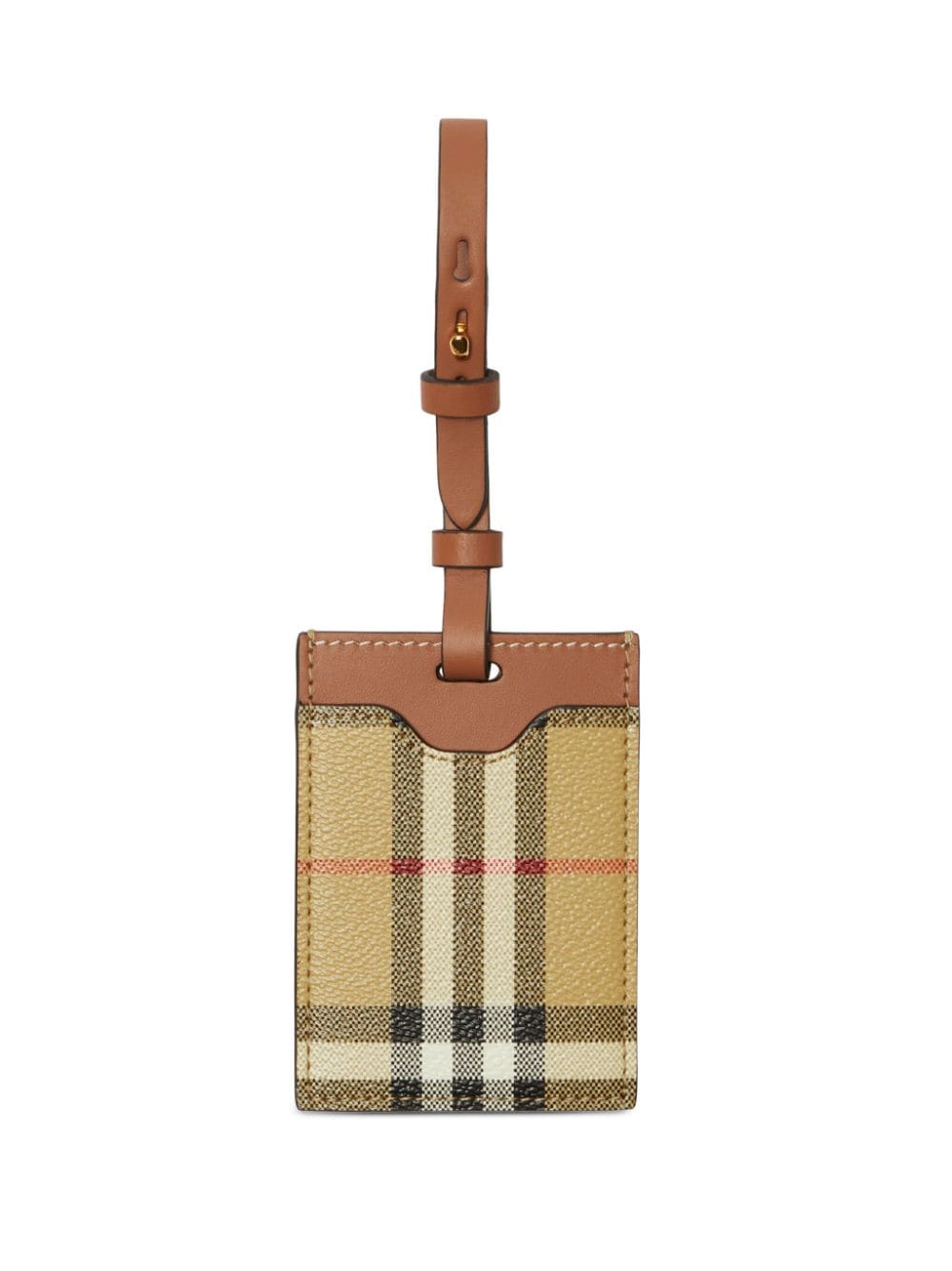 checkered luggage tag