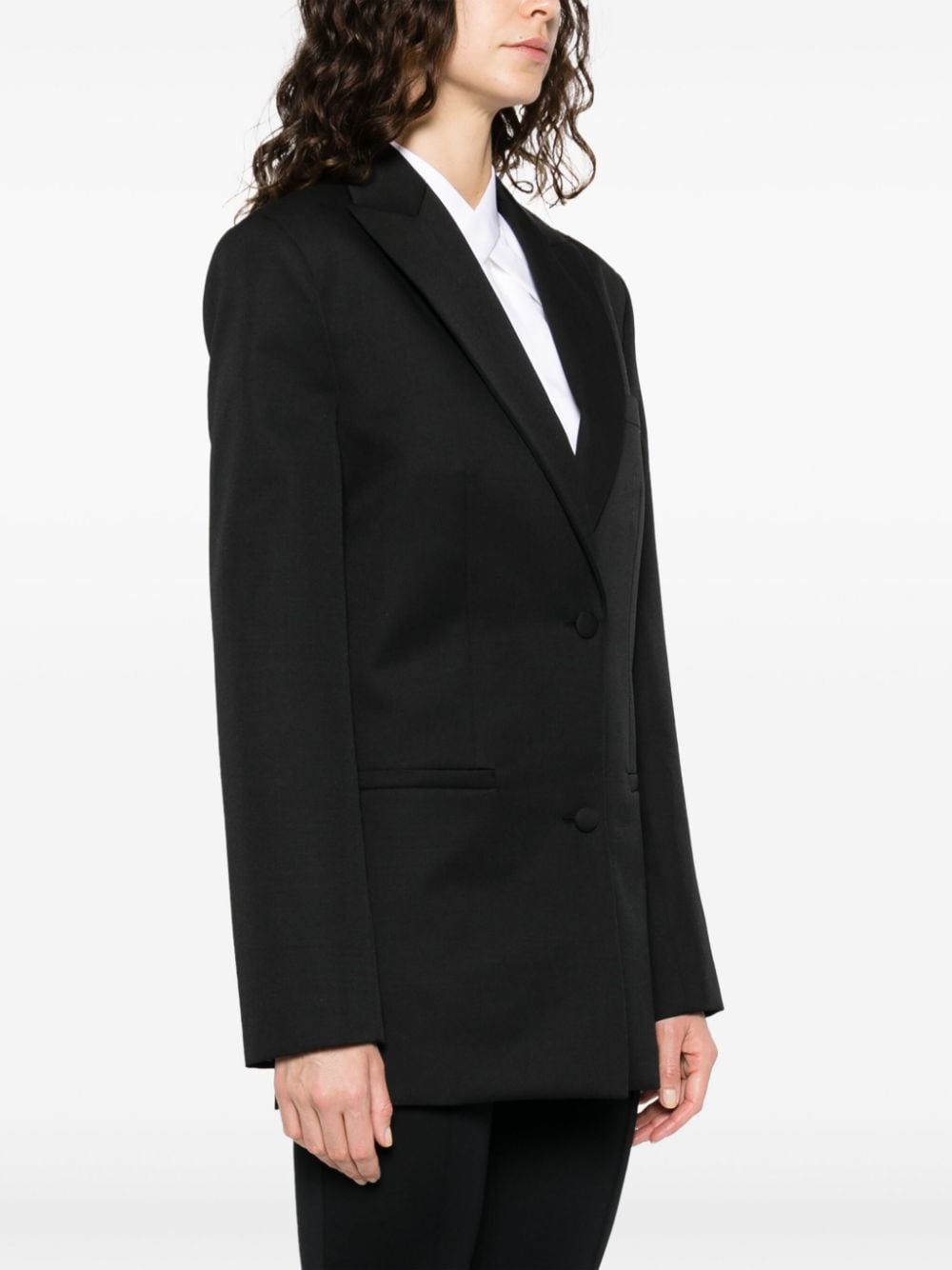 single-breasted virgin-wool blazer