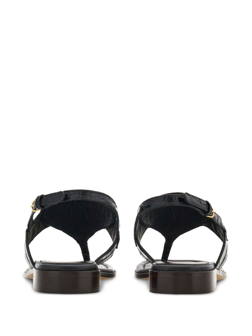 gancini-buckle leather sandals