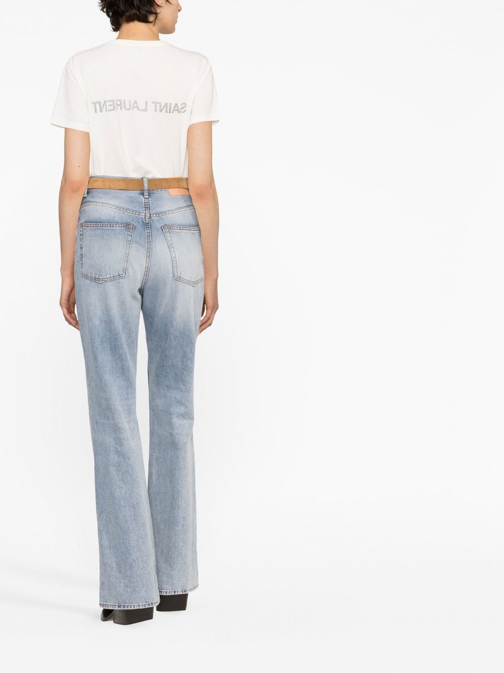 reverse logo print t-shirt