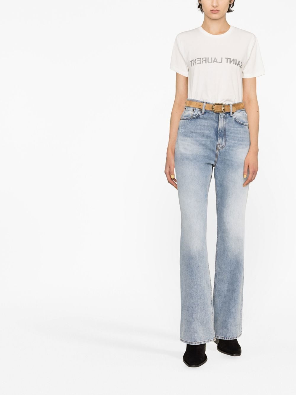 reverse logo print t-shirt