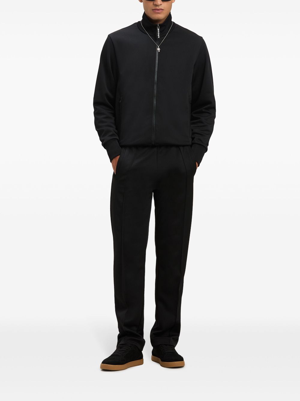 curved logo track pants