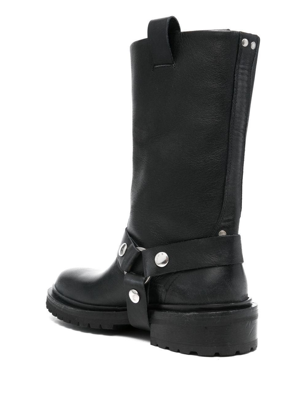 leather biker boots