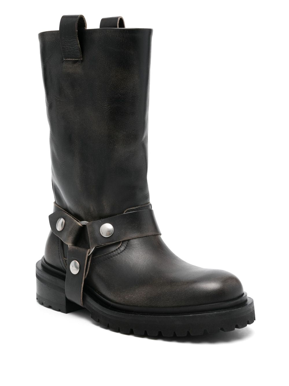 leather biker boots