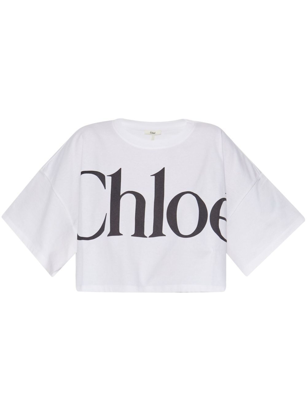 logo-print crop top