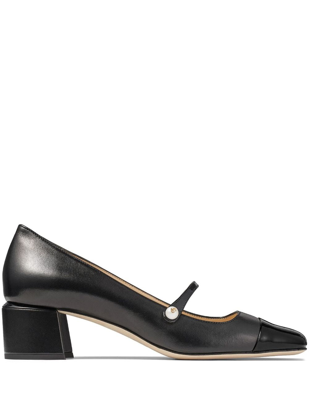 elisa 45 nappa and patent leather pumps
