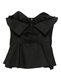 bow-detailed peplum top