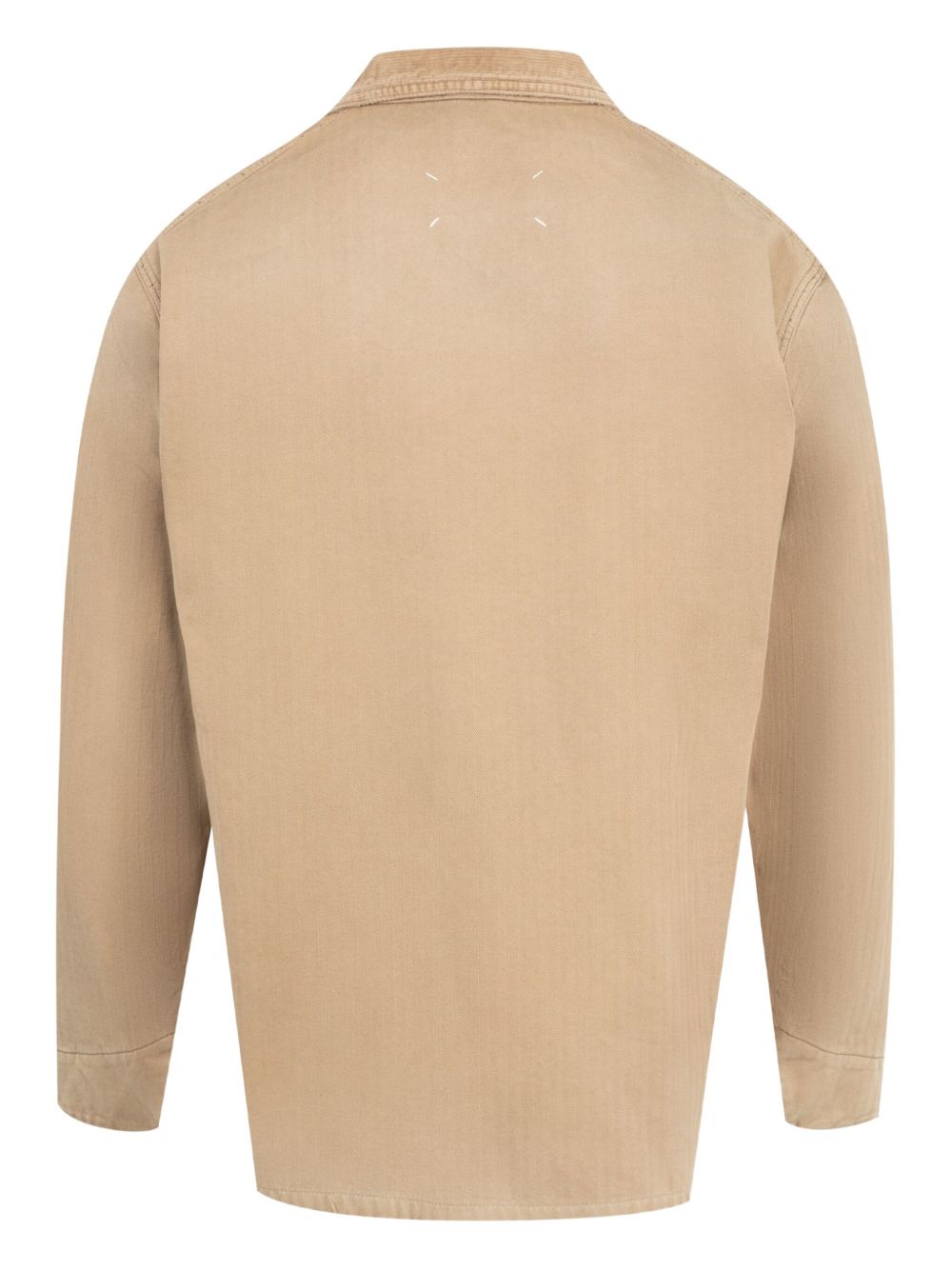 herringbone-weave shirt jacket