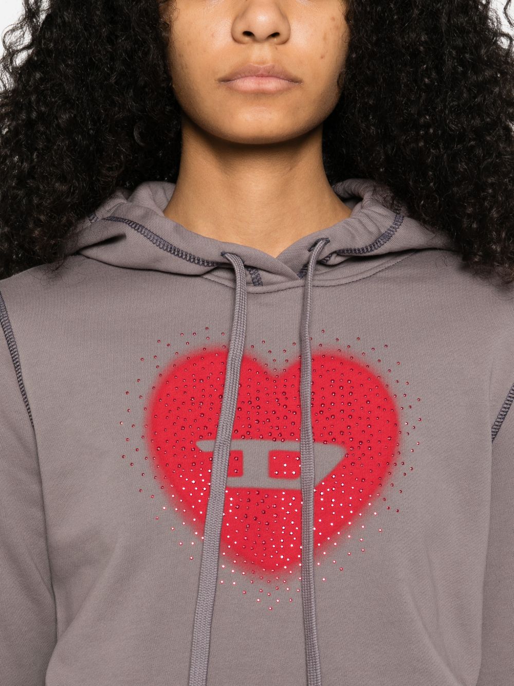 heart cotton hoodie