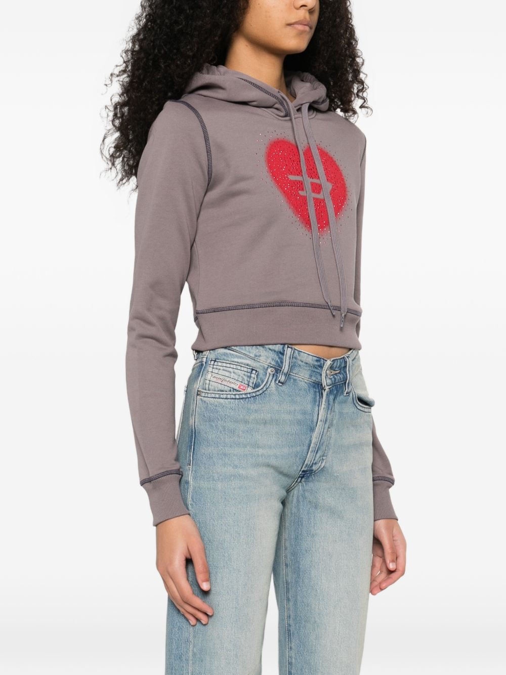 heart cotton hoodie