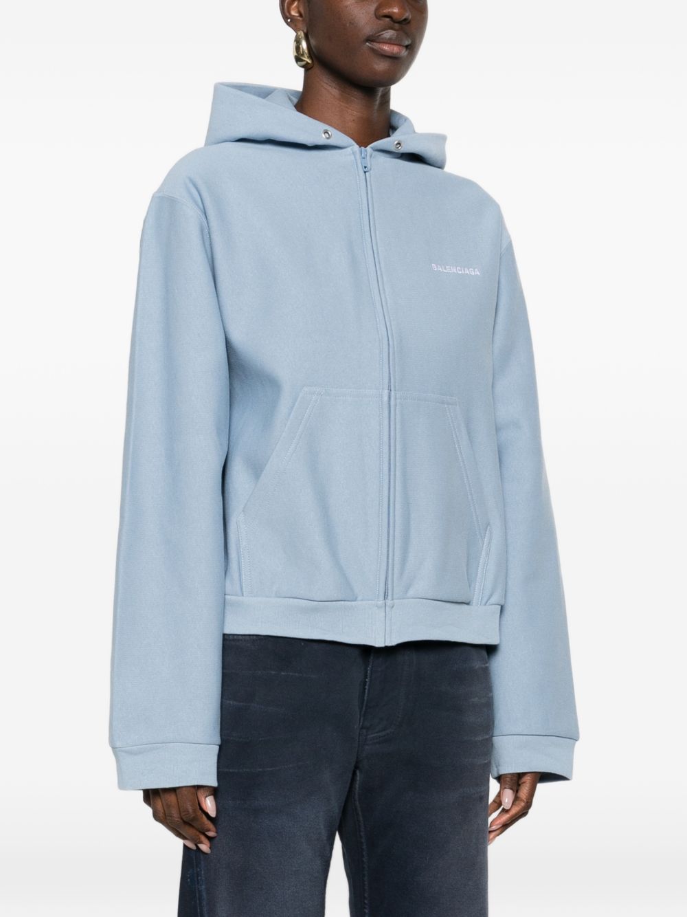 back zip-up hoodie regular fit