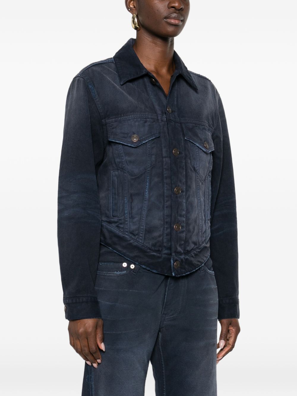 curved waistband jacket