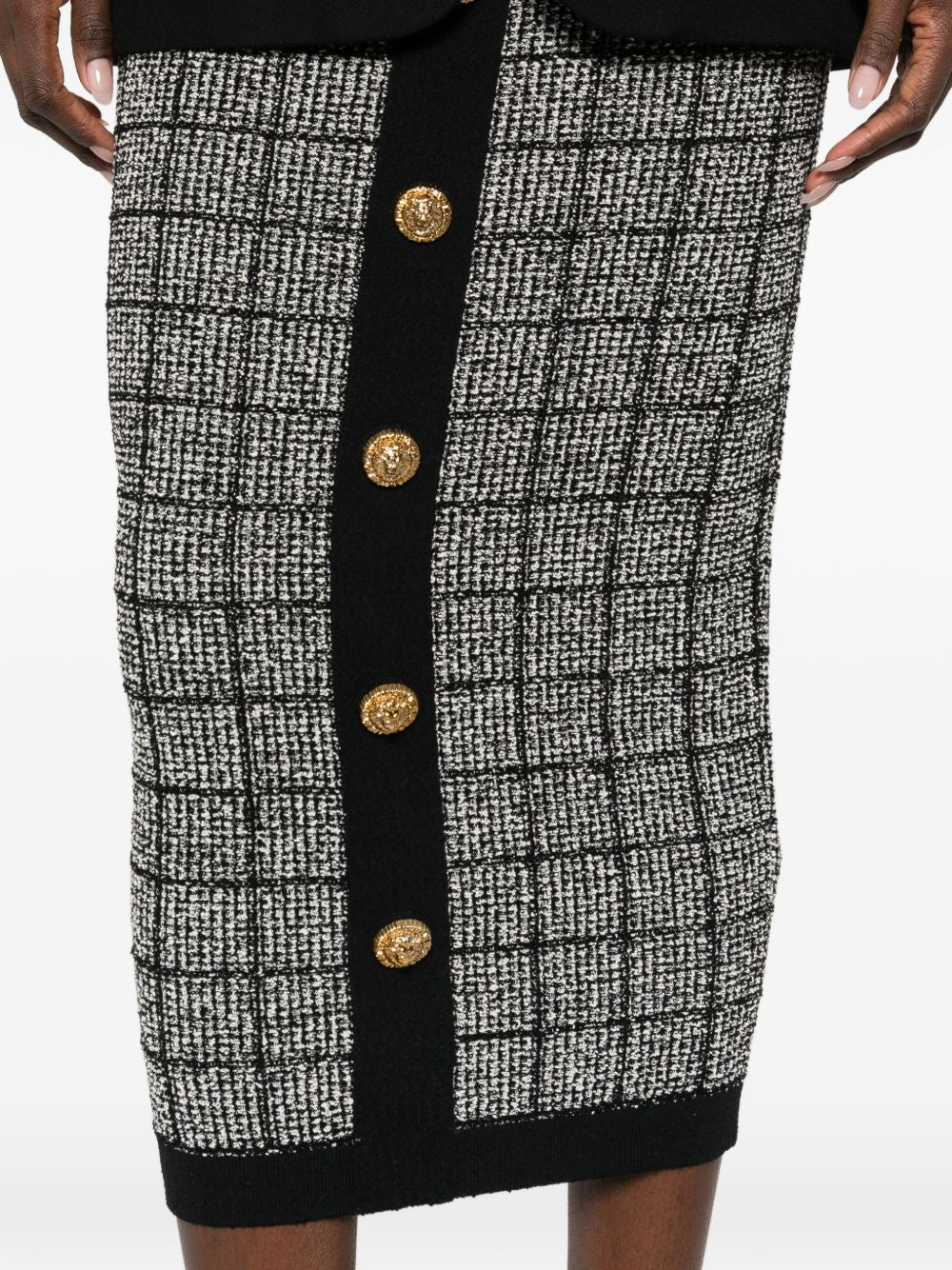 tweed long skirt