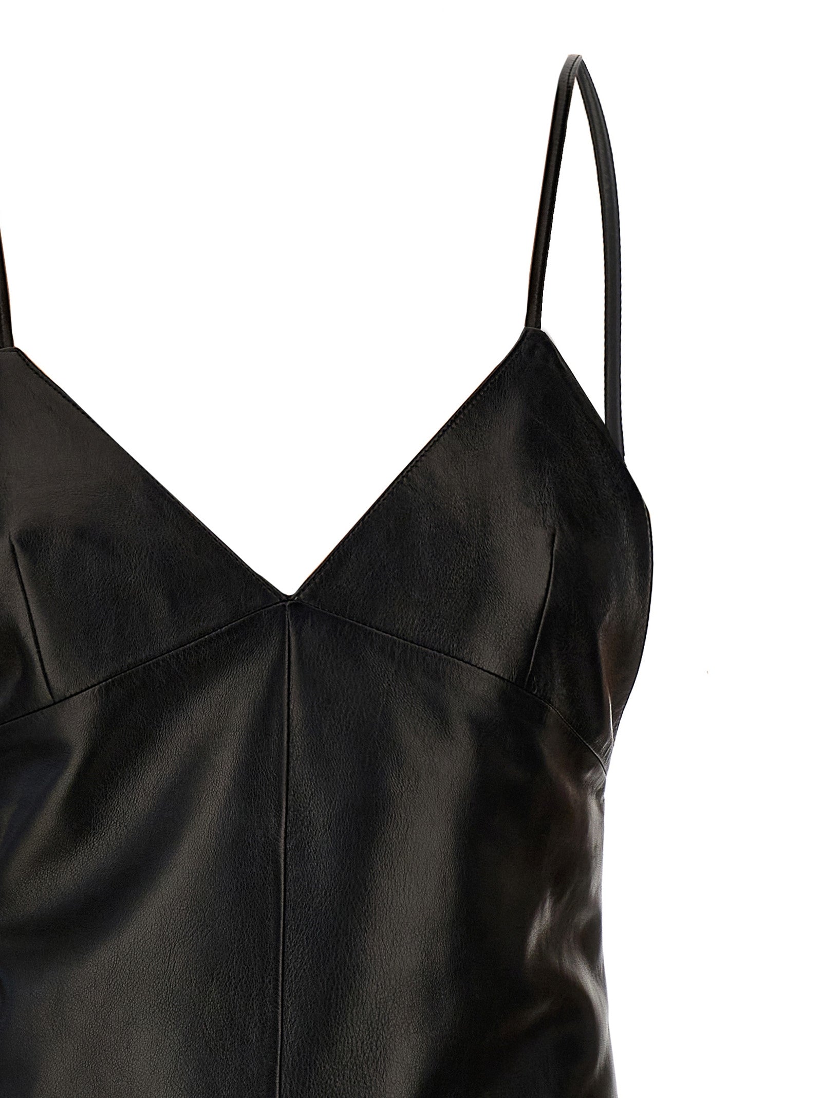 leather slip dress