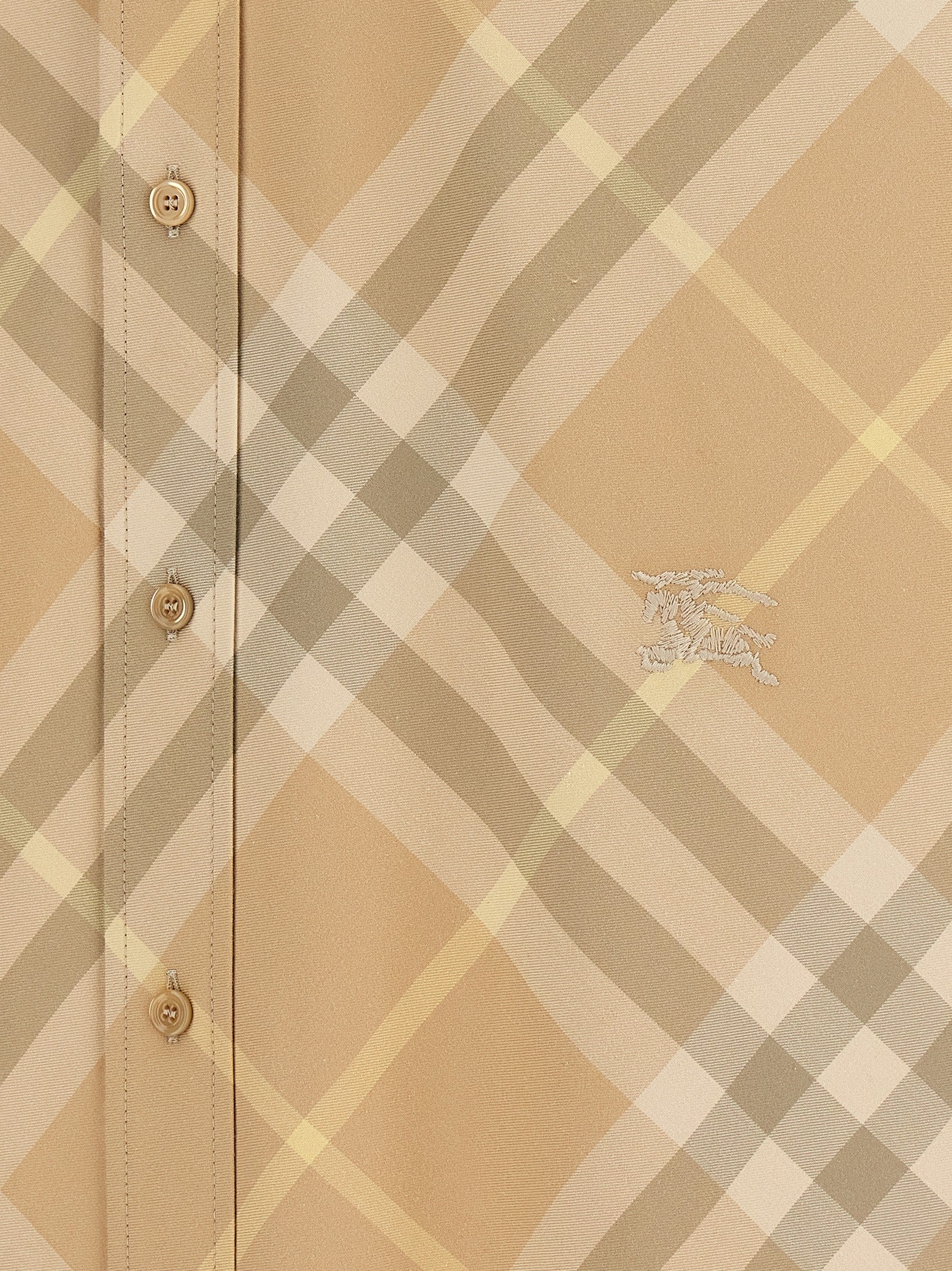 logo embroidery check shirt