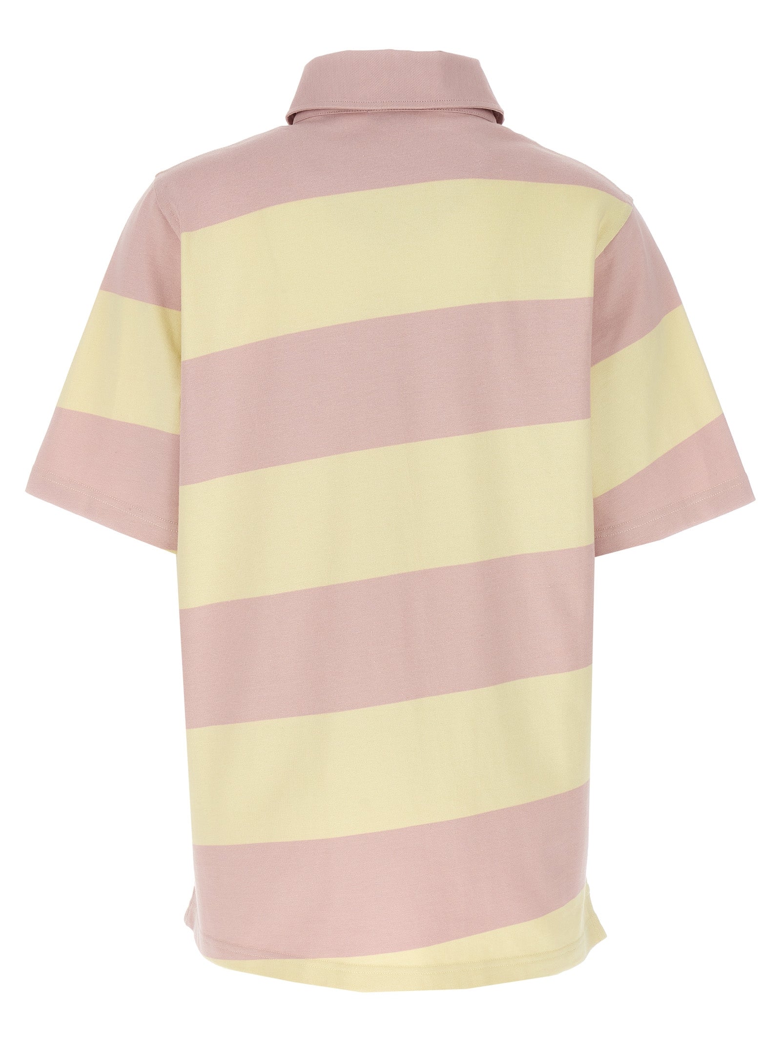 logo striped polo shirt
