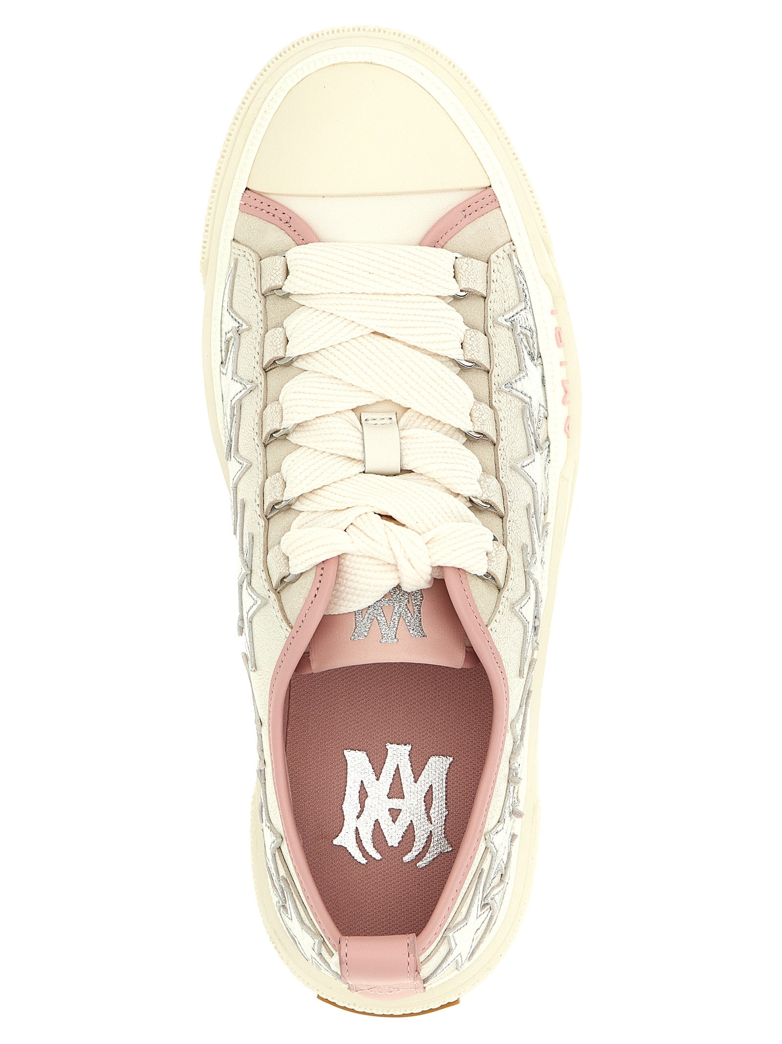 metallic stars court low sneakers