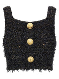 lurex tweed top