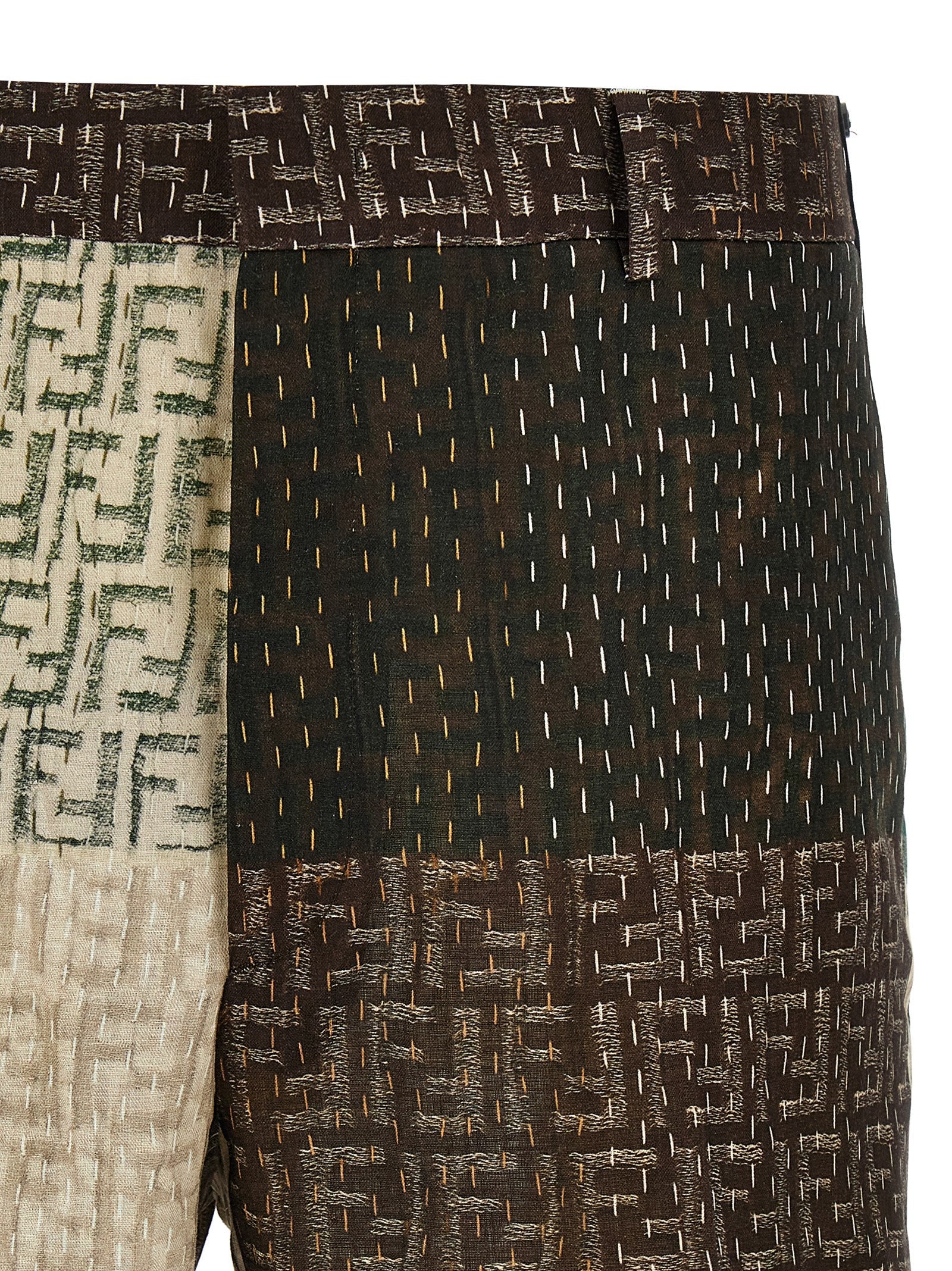 patchwork bermuda shorts