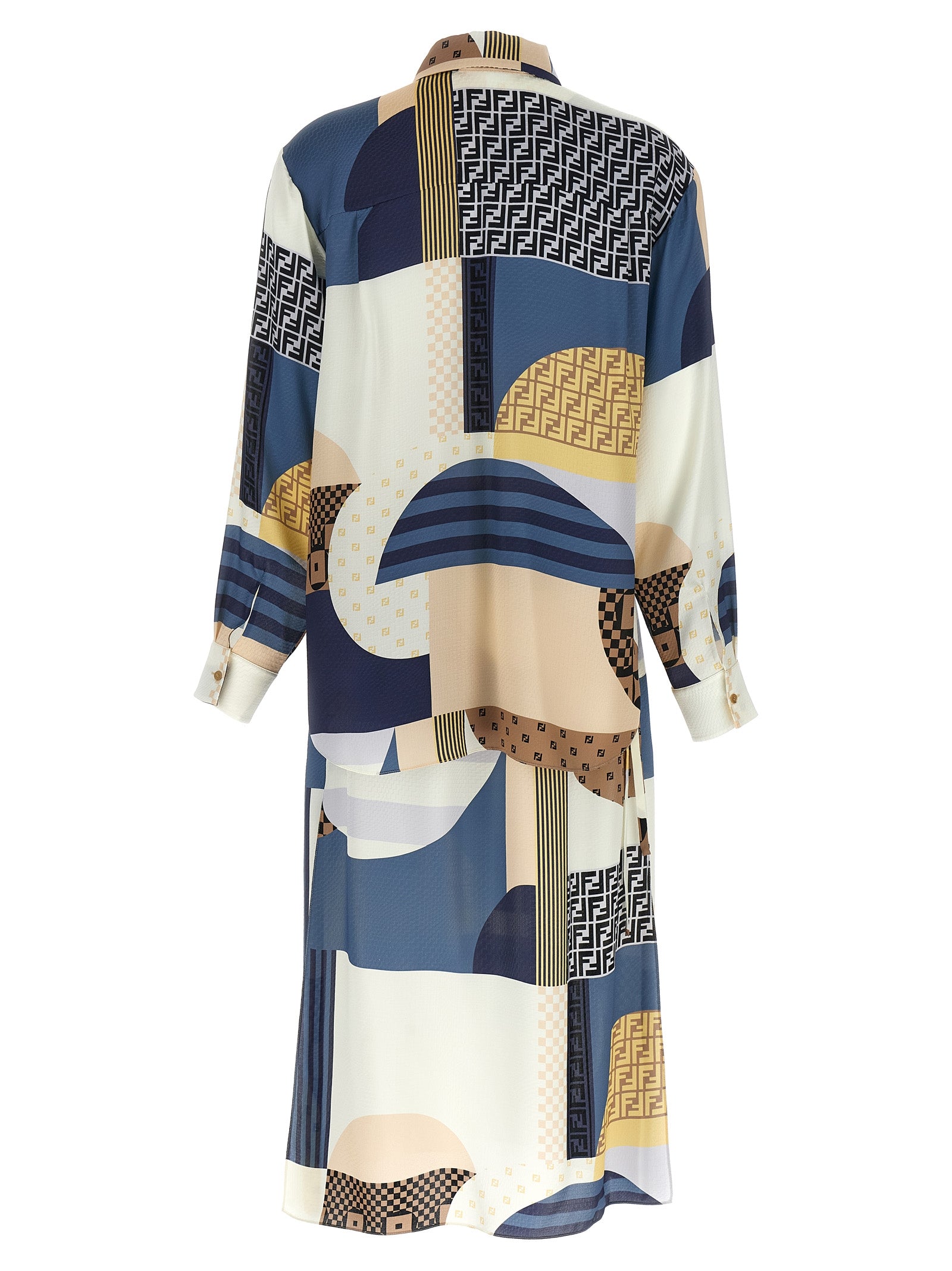 patchwork silk dress
