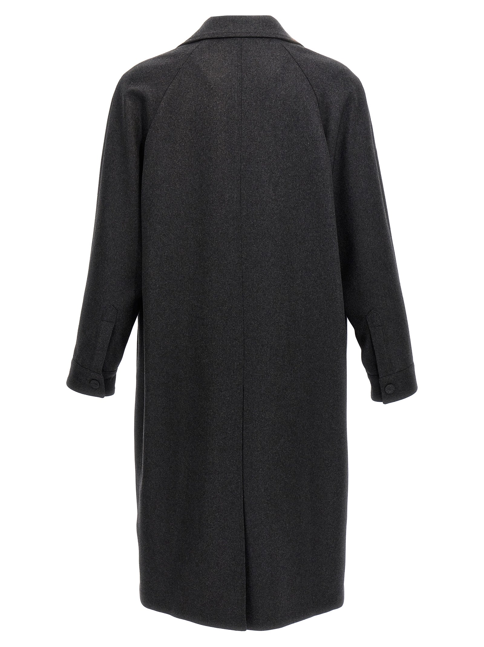 single-breasted cashmere coat