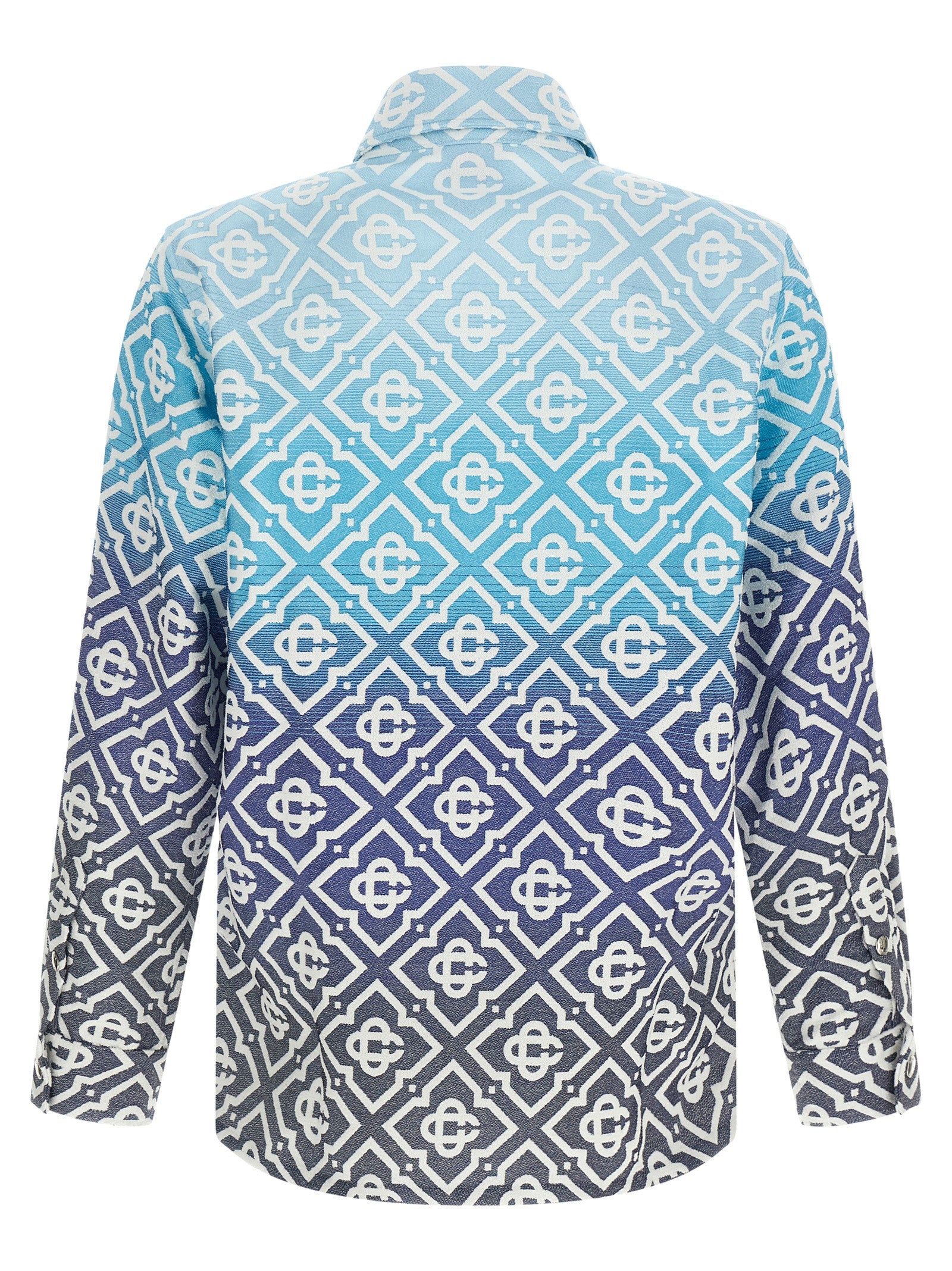 shacket monogram gradient jacquard