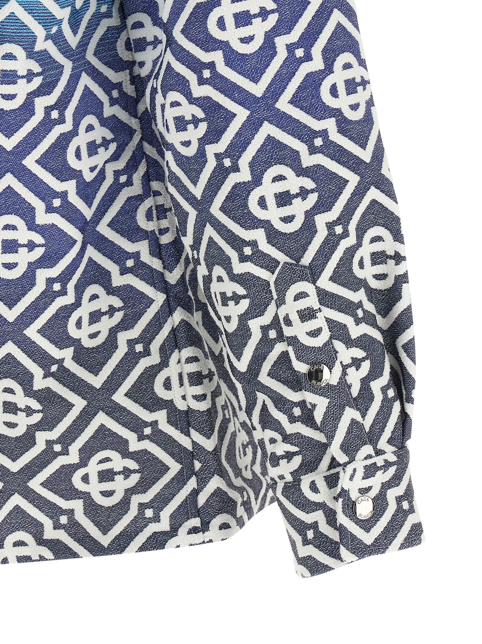 shacket monogram gradient jacquard