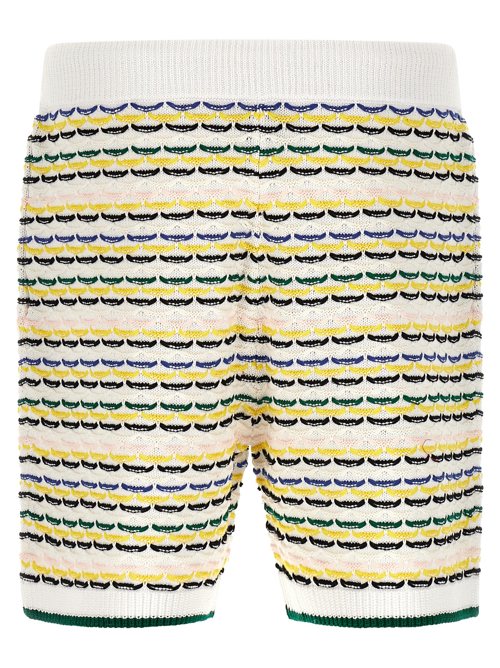 tuck stitch bermuda shorts