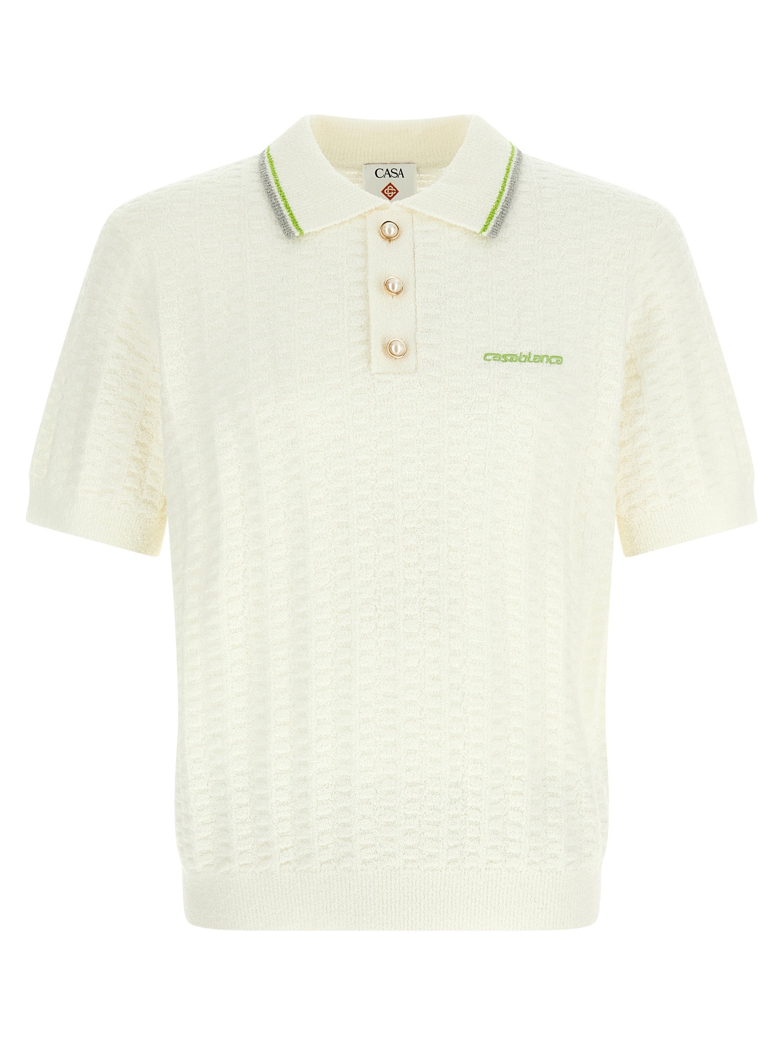 tennisbouclé polo shirt