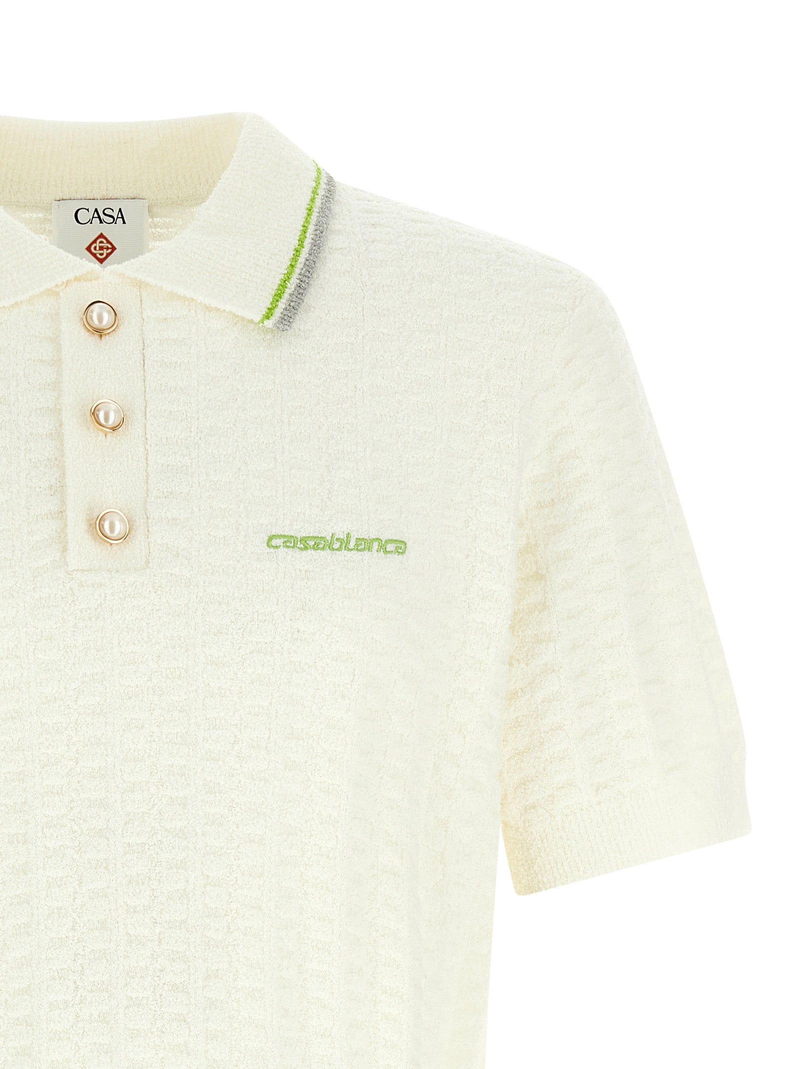 tennisbouclé polo shirt
