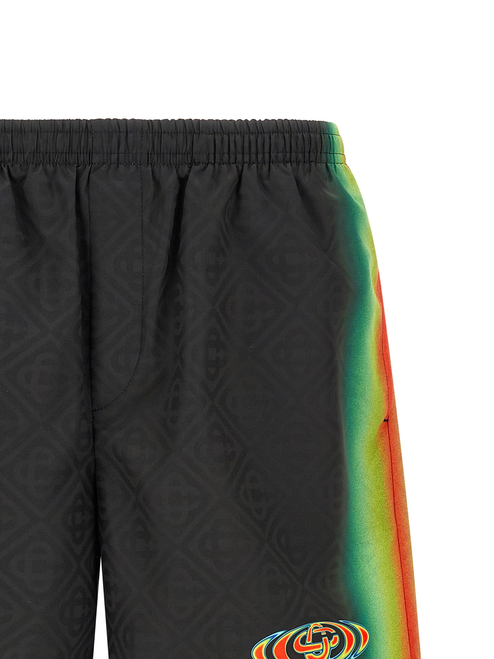 jacquard logo swimsuit