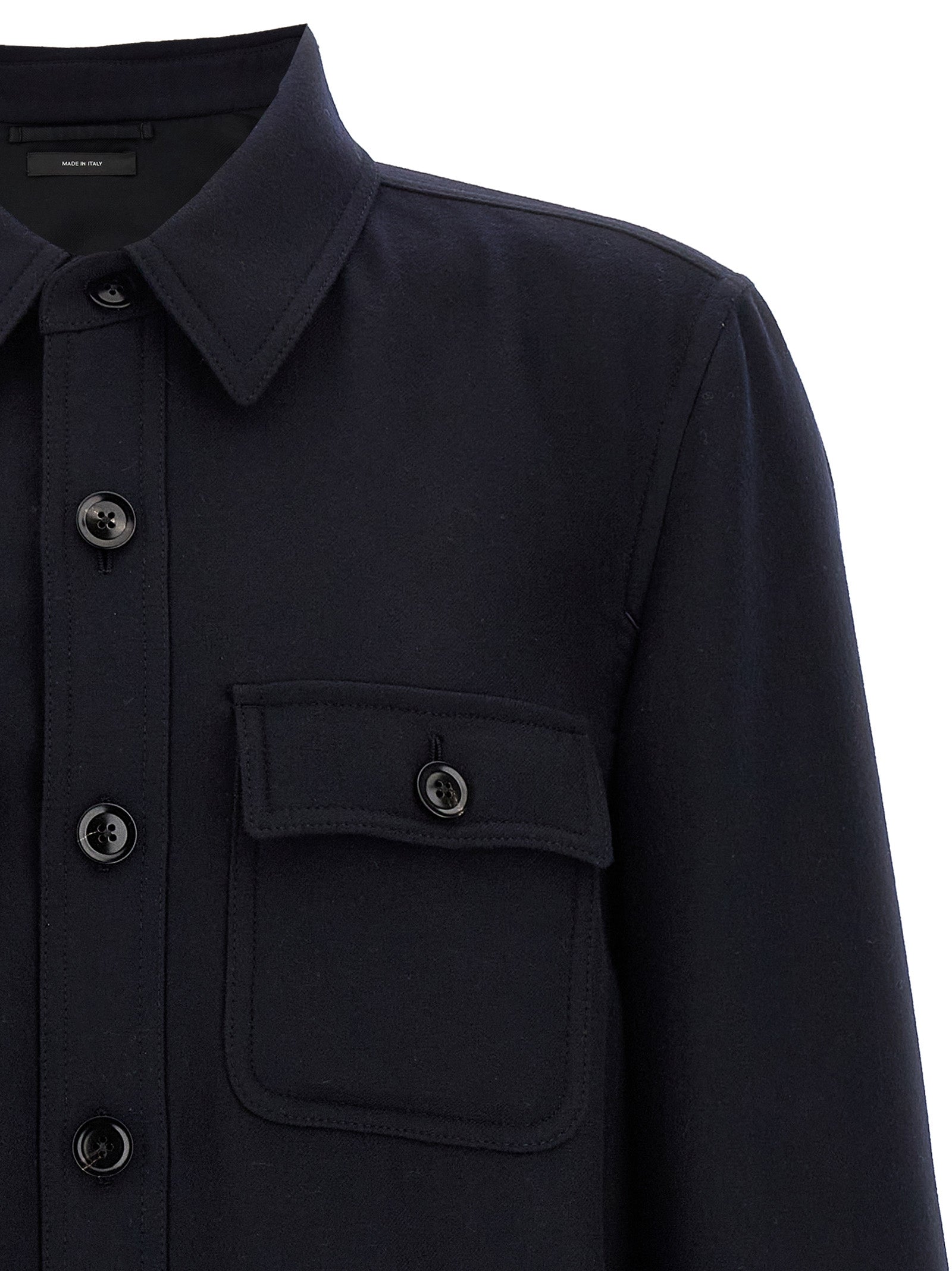 double splittable light wool overshirt
