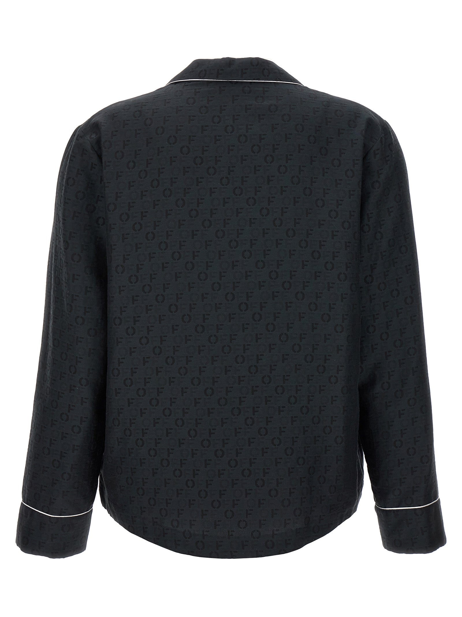 off jaquard pajama shirt