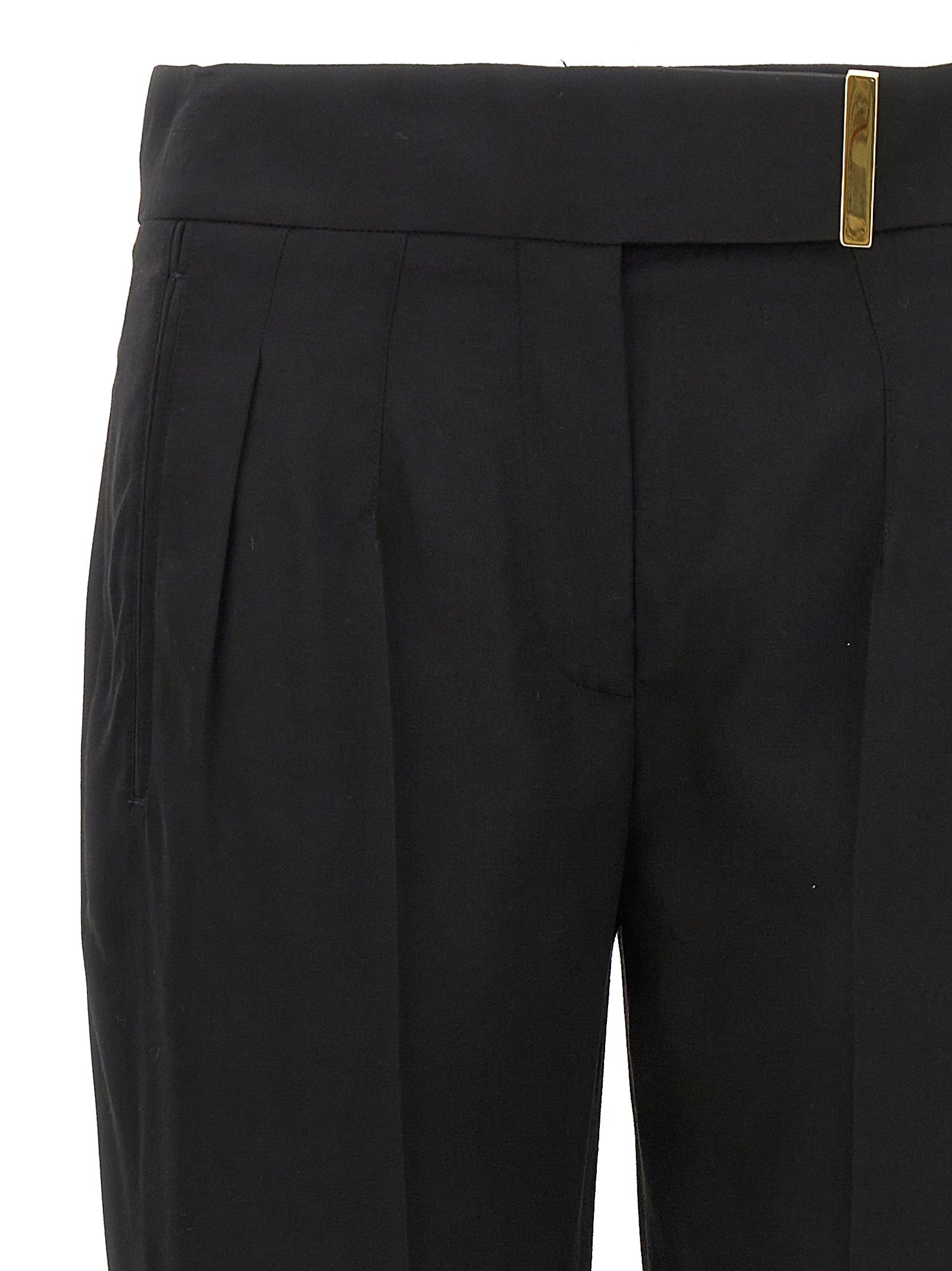 metal bar detail trousers