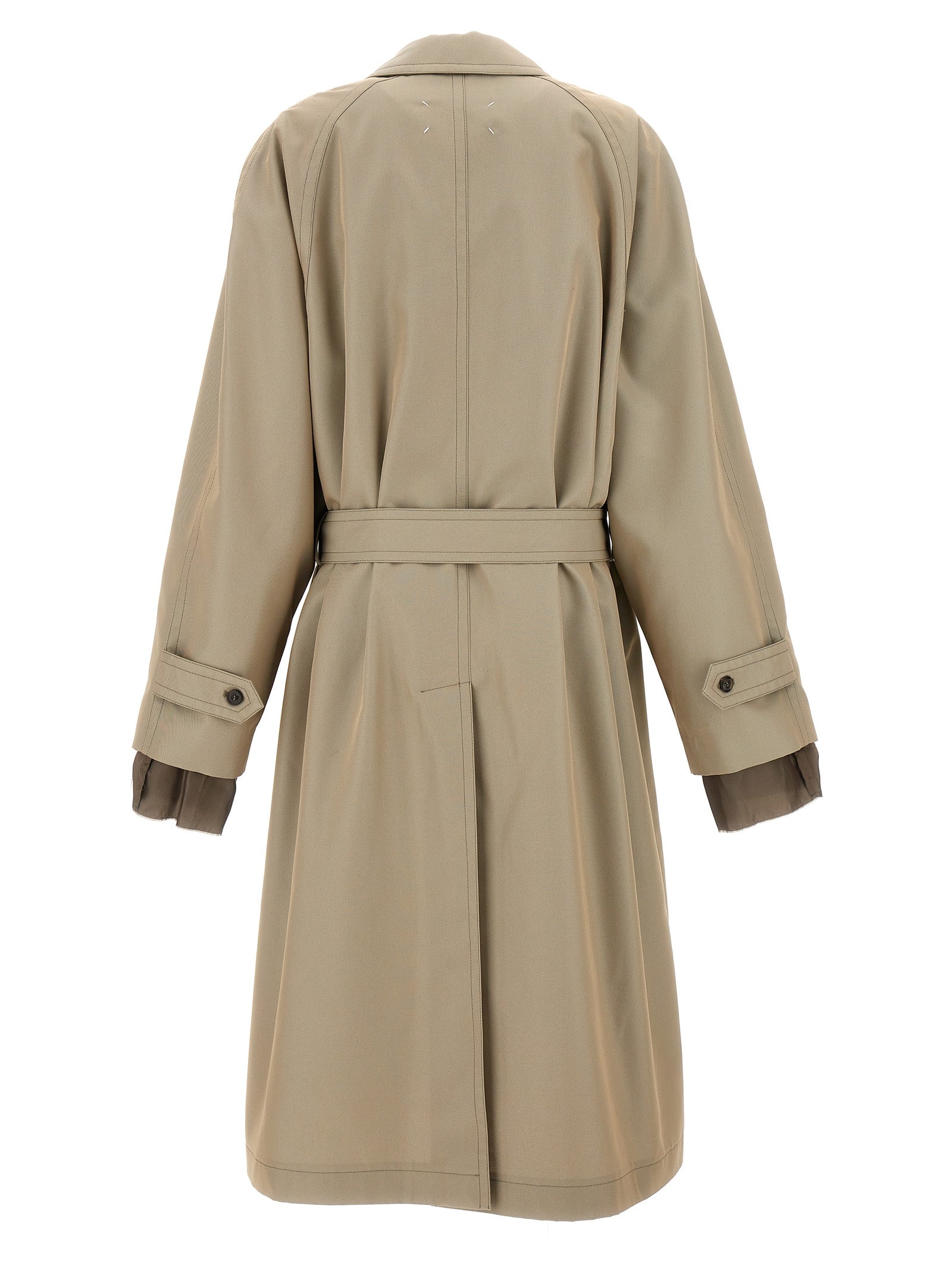 long single-breasted trench coat