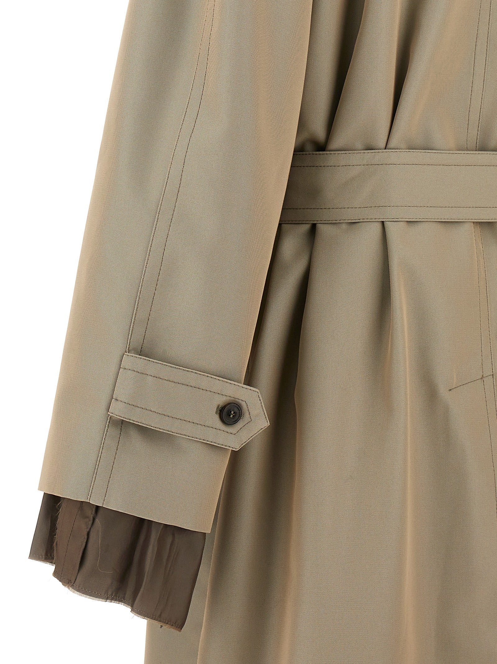 long single-breasted trench coat