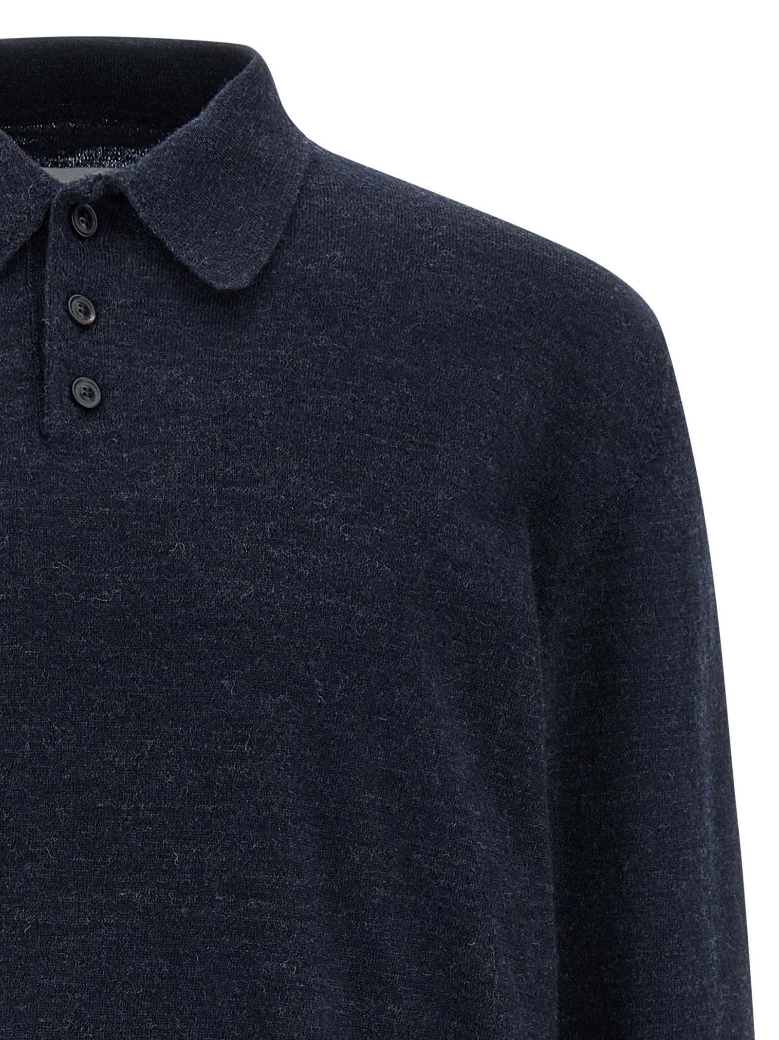 suede patch polo shirt