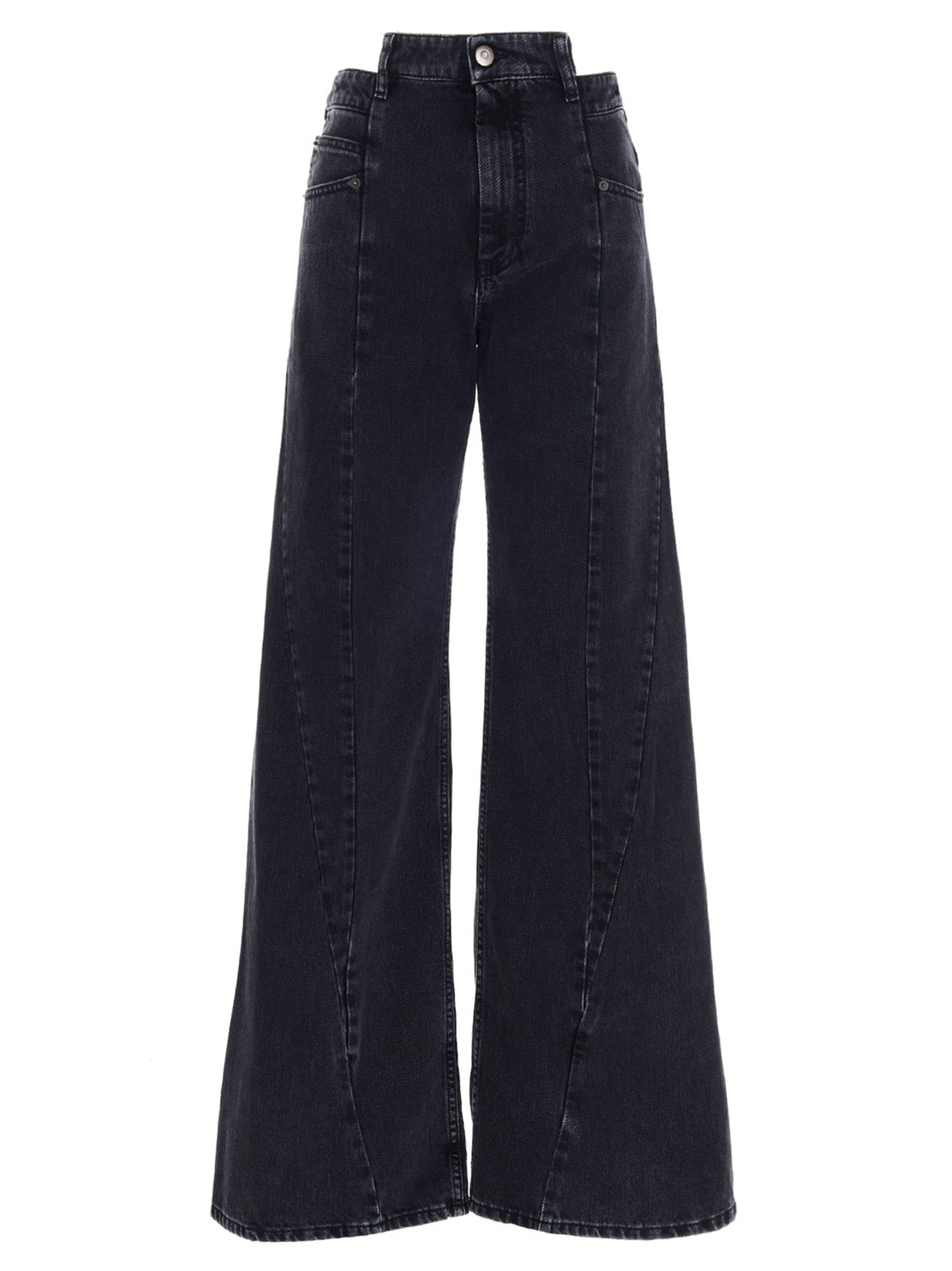 jeans asymmetrical waist