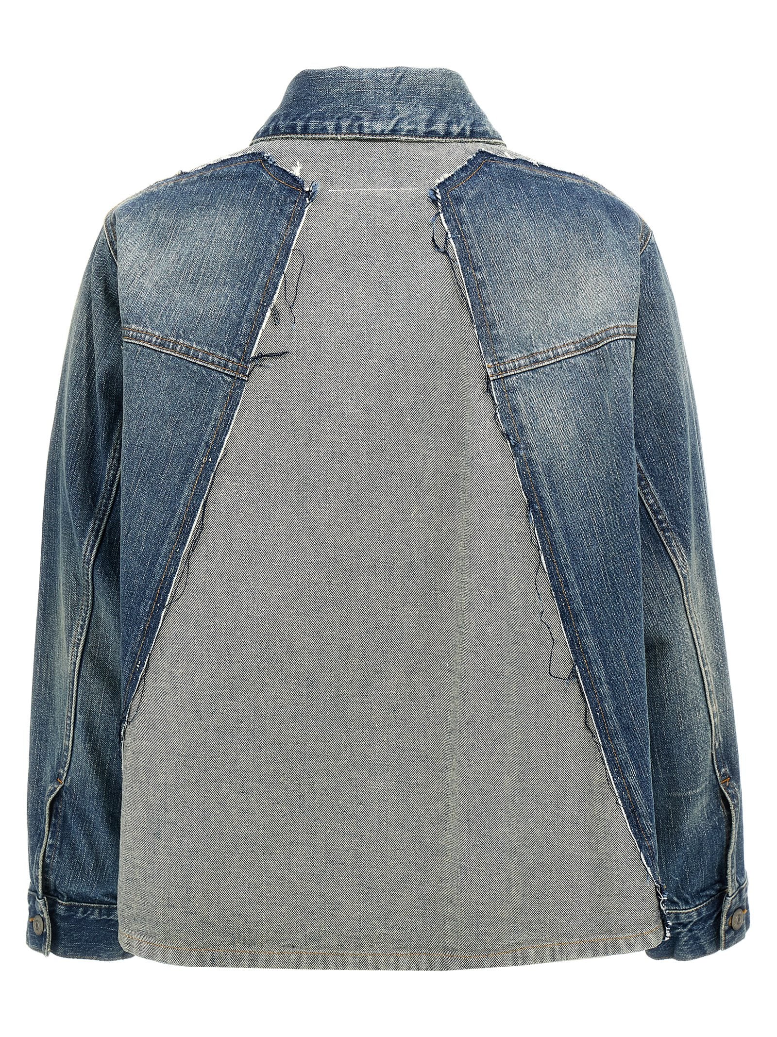 layered denim jacket