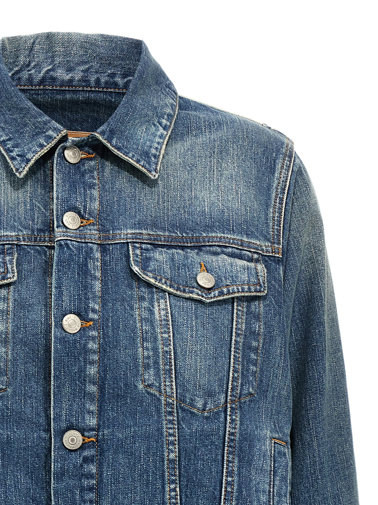 layered denim jacket